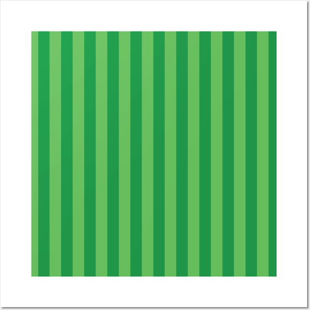 Green Vertical Stripes Wall Art by Sandra Hutter Designs